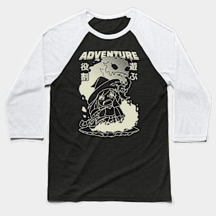 Anime Gaming Adventure RPG Witch White Baseball T-Shirt